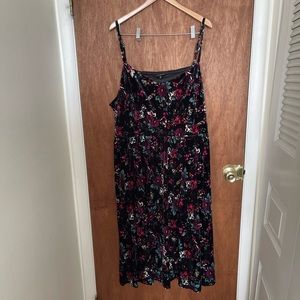 Torrid SKATER MIDI DRESS - VELVET FLORAL BLACK 5